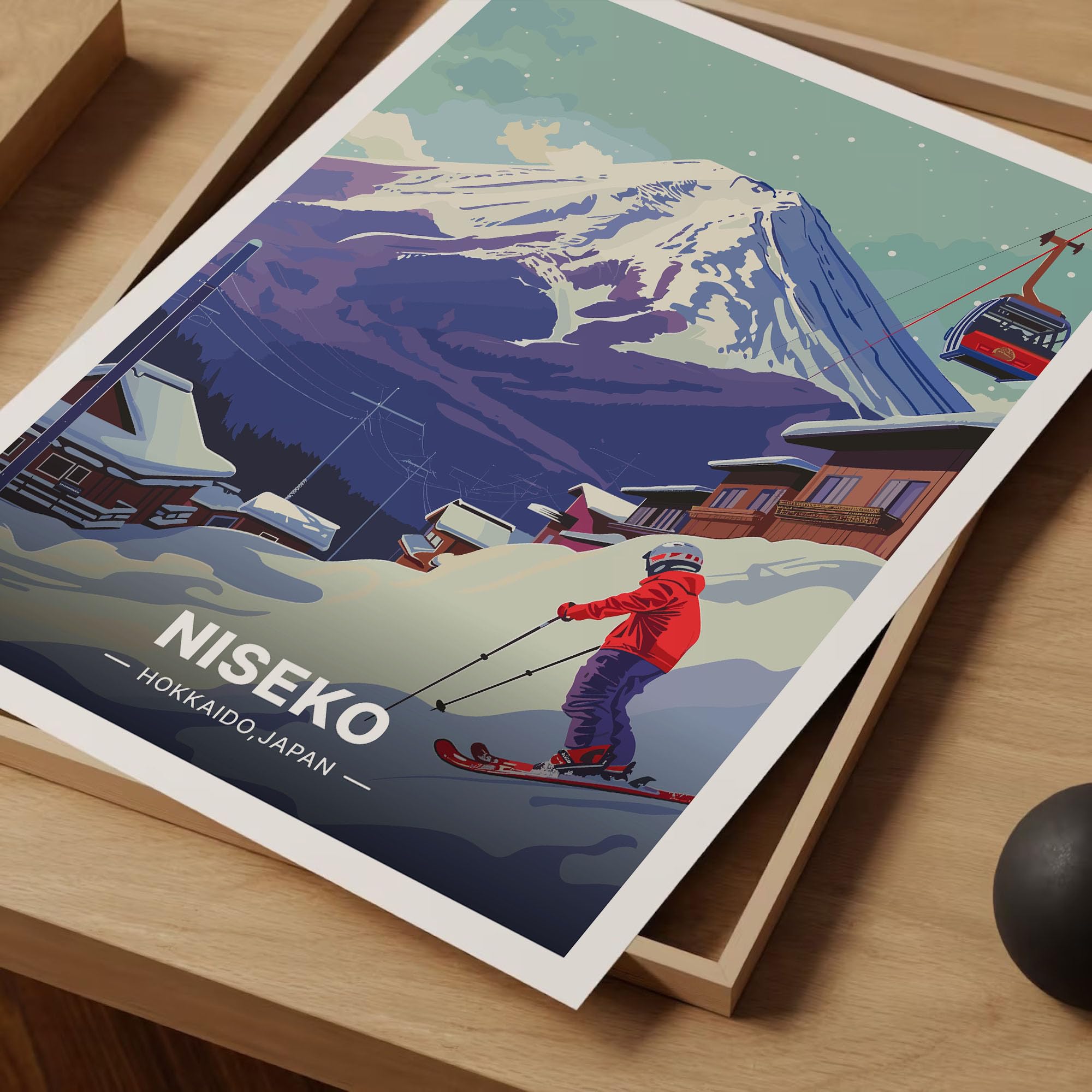 Amazon.com: Niseko Ski Resort Travel Poster, Hokkaido Japan Wall